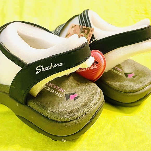 Skechers Womens Navy Stretch Slinky Flat Strappy Slingback Sandals Size 7 - Picture 5 of 7
